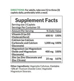 Etiqueta del producto Nature's Bounty con indicaciones para apoyo a la salud ósea.