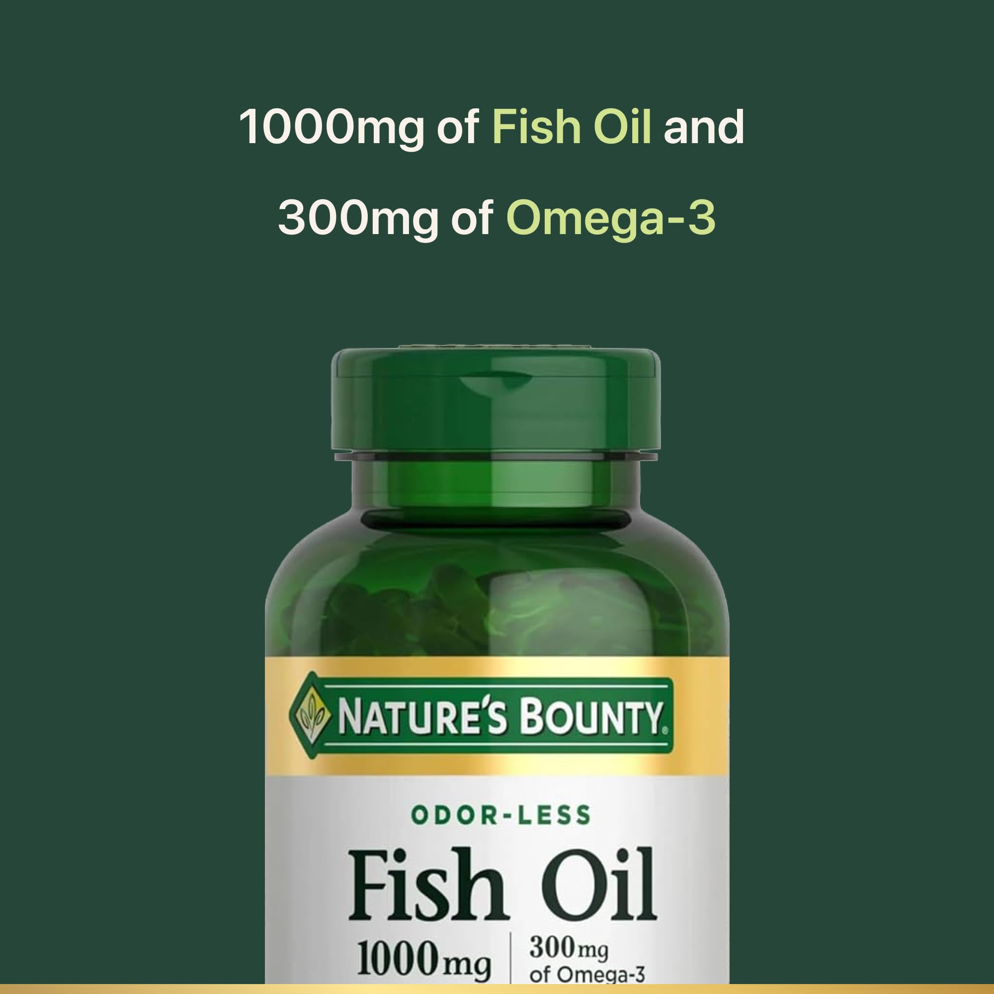 Nature's Bounty Cápsulas 220, conteo, opción conveniente para la dieta