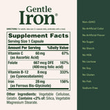 Nature's Bounty Hierro suave, cápsulas de 28 mg para aporte diario.