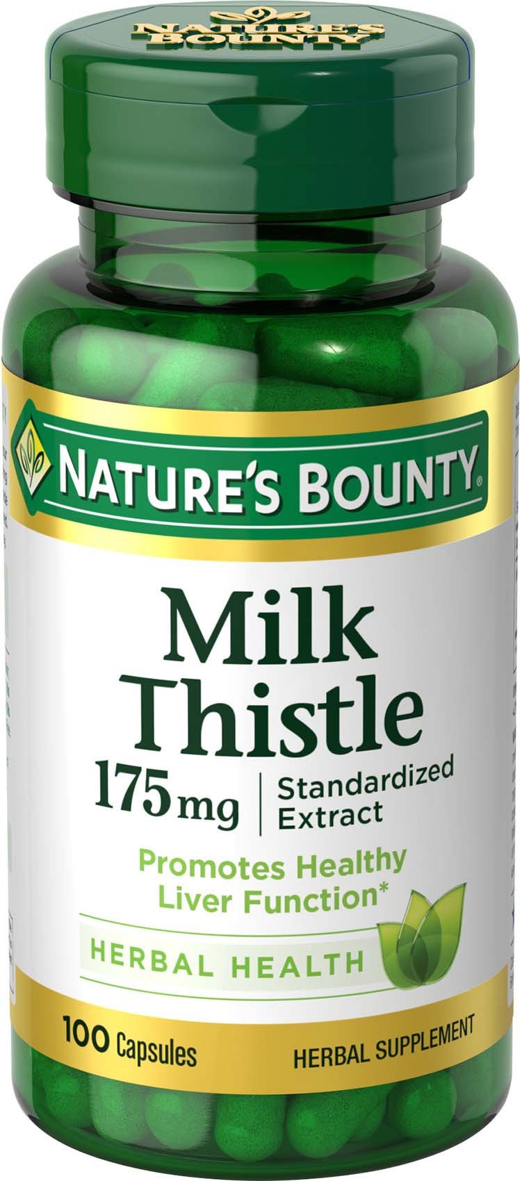 Nature's Bounty Cardo Mariano, botella 175 mg, soporte antioxidante diario
