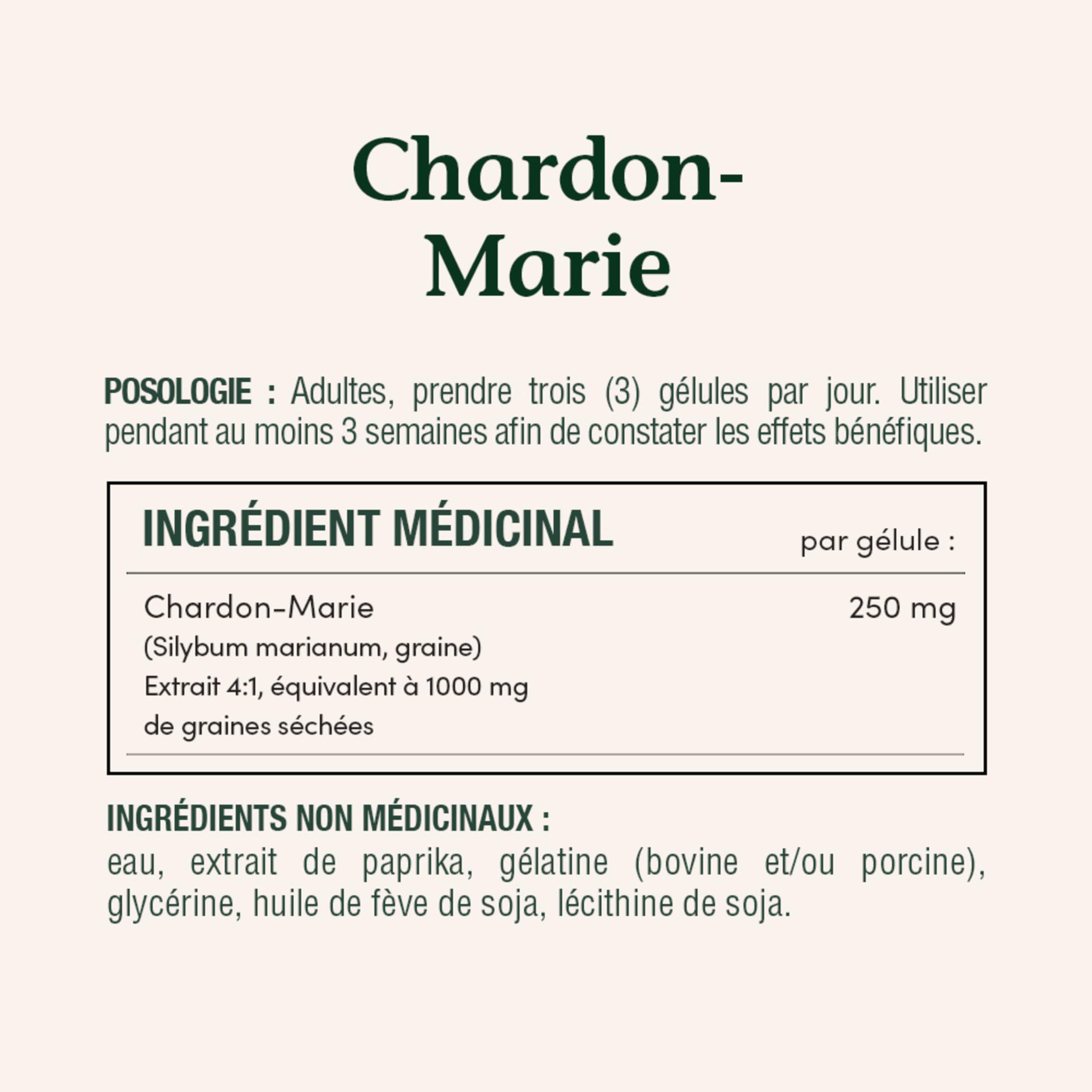 Nature's Bounty Cardo Mariano, frente de botella para recordar la dosis diaria