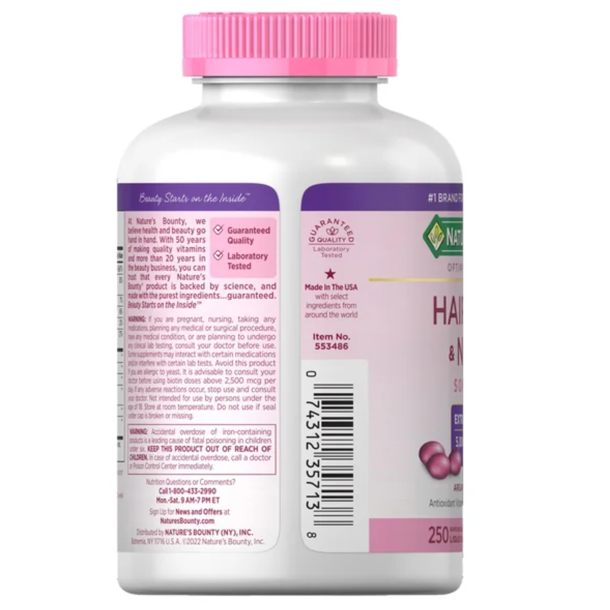 Nature's Bounty colágeno y alfa-lipoico calcio soporte de piel y uñas