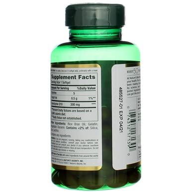 Botella de Nature's Bounty CoQ10 en estante