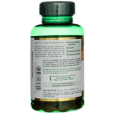 Tomar CoQ10 Nature's Bounty con agua, rutina diaria