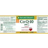 Nature's Bounty CoQ-10, cápsulas suaves para el cuidado del corazón y uso diario.