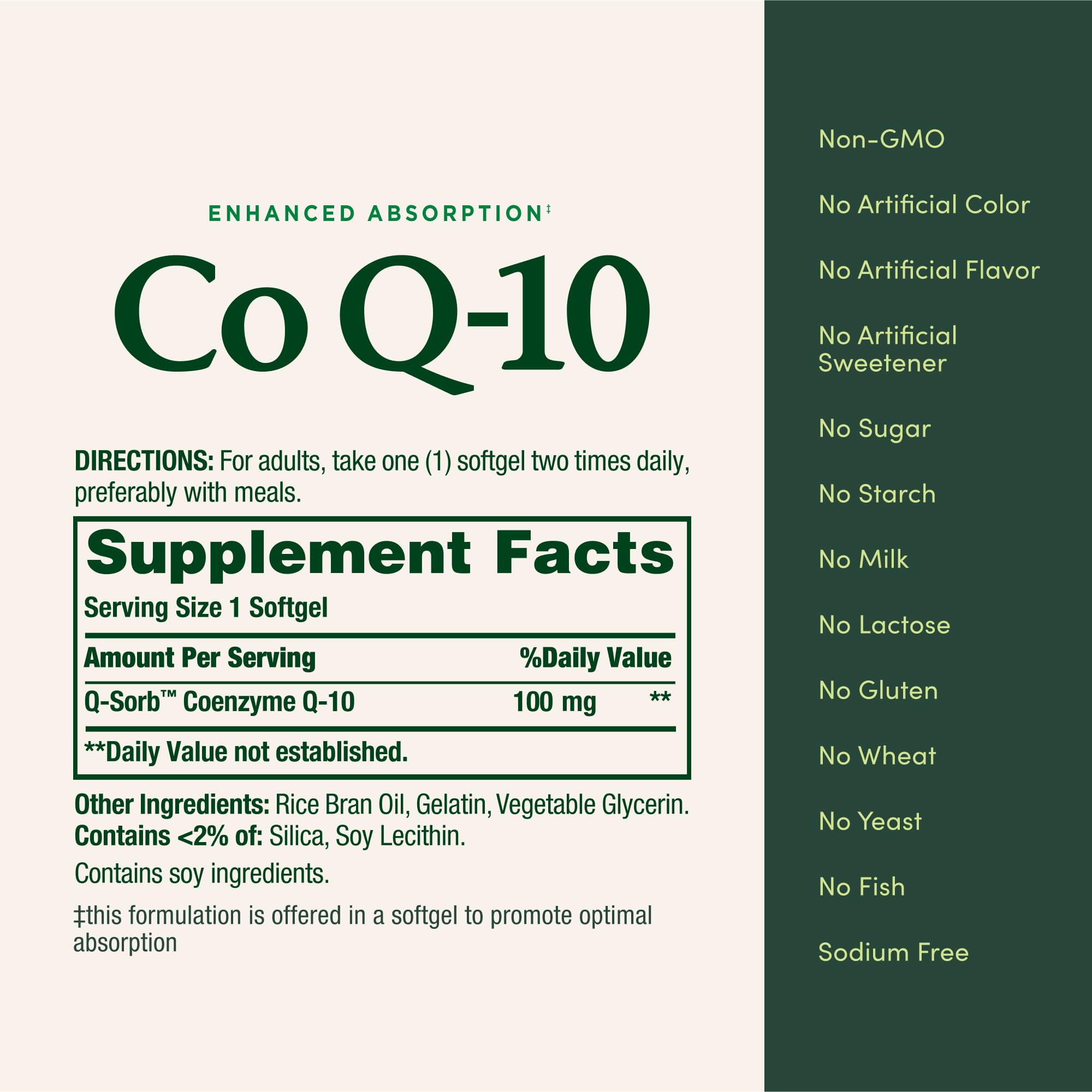 Nature's Bounty CoQ10 caja de empaque, confianza de casi 50 años