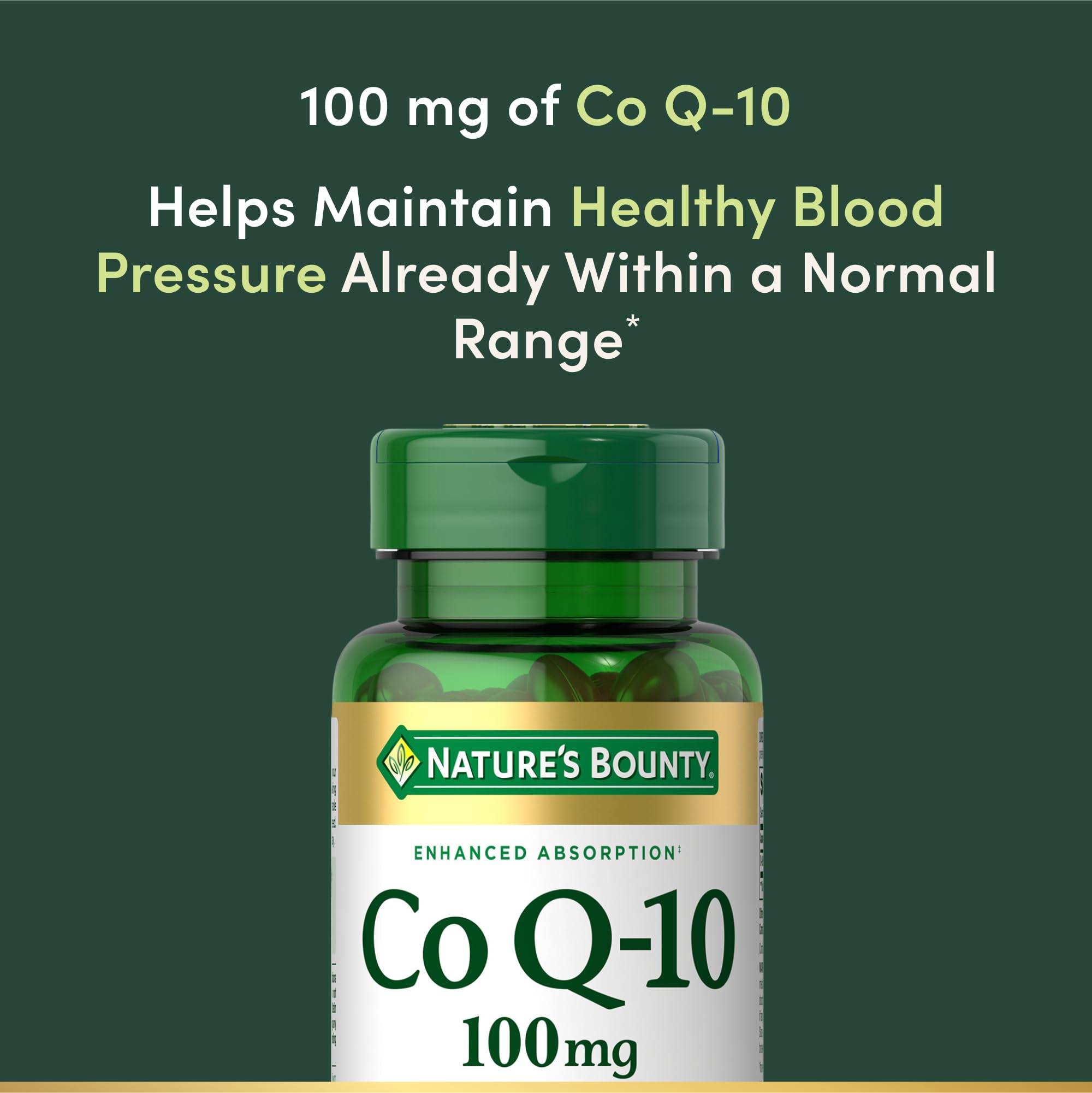 Nature's Bounty CoQ10 etiqueta Q-Sorb, antioxidante clave