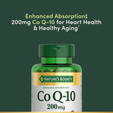 Frasco Nature's Bounty CoQ10 mostrando su tecnología Q-Sorb para mayor absorción