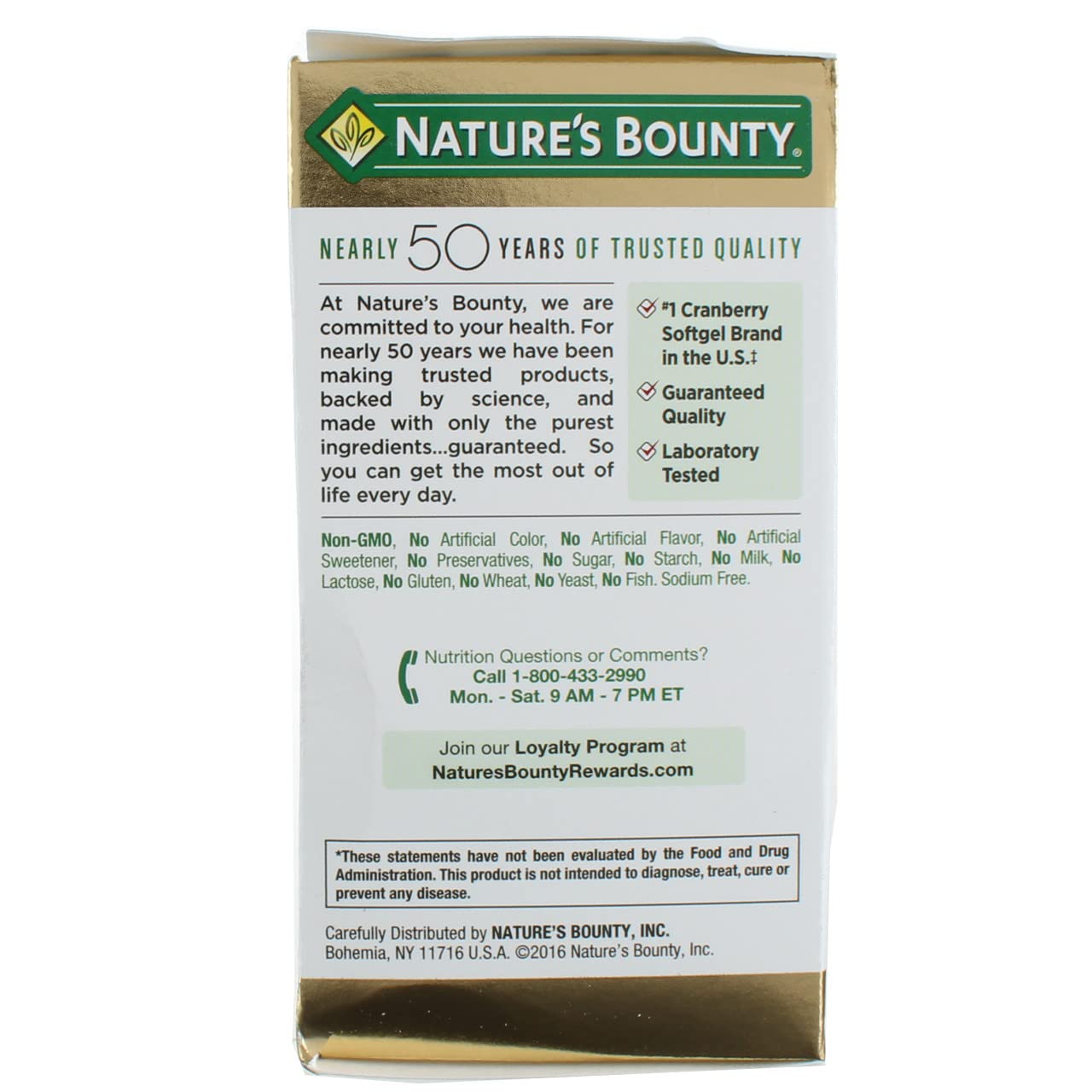 Nature's Bounty Cranberry, uso diario práctico, complemento de bienestar general