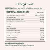 Nature's Bounty Omega-3-6-9, etiqueta detallada para consultar ingredientes.