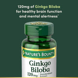Nature's Bounty Ginkgo Biloba, cápsulas, etiqueta clara, opción fiable para la memoria