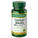 Nature's Bounty Ginkgo Biloba: cápsulas de 120 mg para apoyar concentración diaria