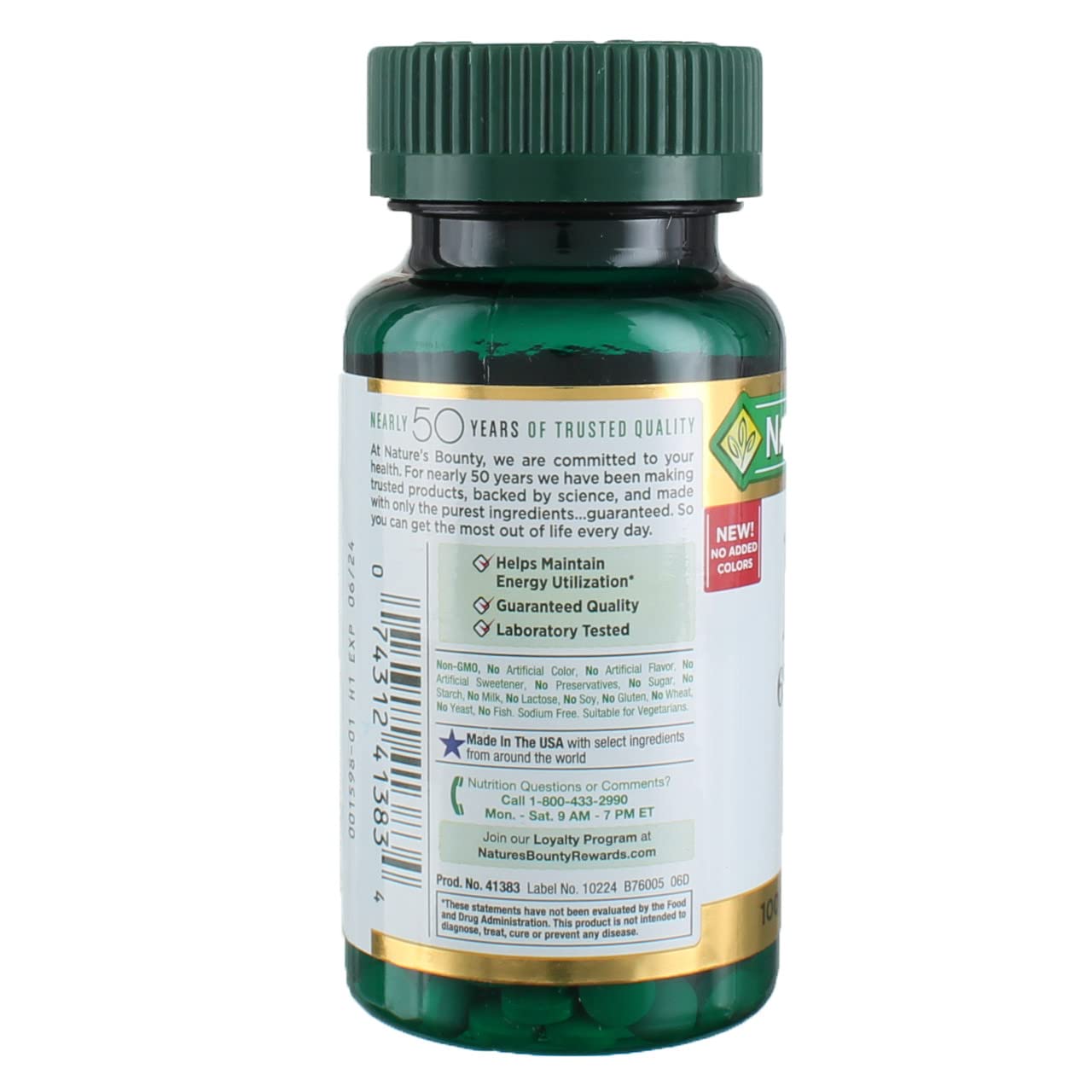 Nature's Bounty Hierro 65 mg, tabletas compactas para dosis diaria