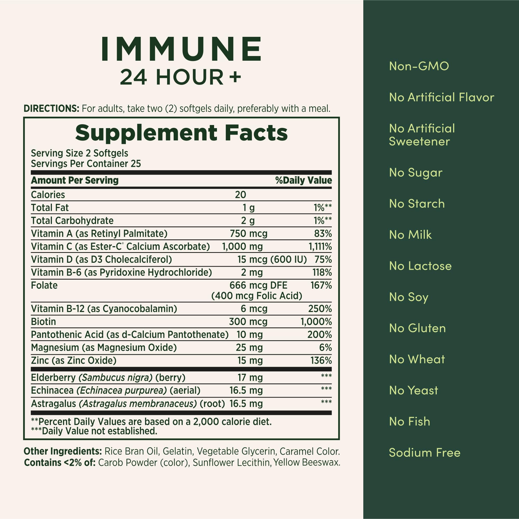 Nature's Bounty Immune 24 Hour: posibles beneficios para el bienestar general