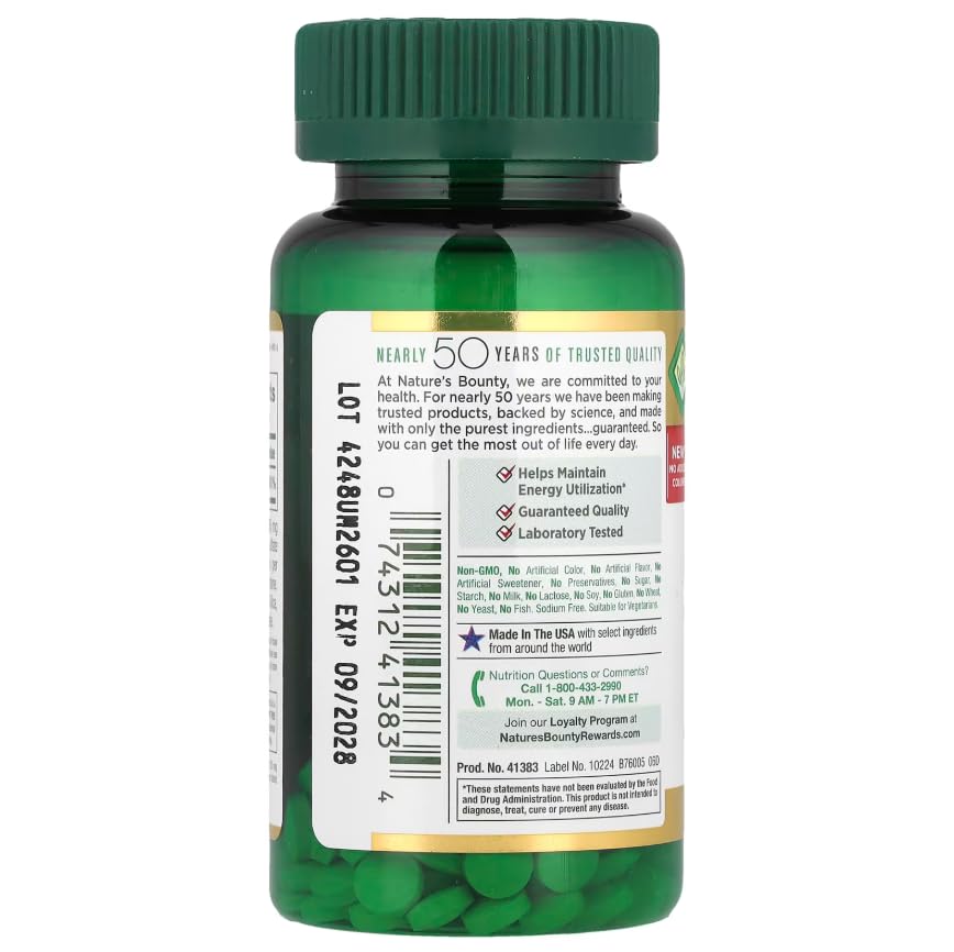 Nature's Bounty Iron 65 mg, tabletas dentro de la botella: fácil de tomar cada día.