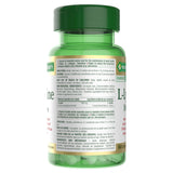 Uso diario seguro con Nature's Bounty L-Lisina, complemento de una dieta equilibrada.