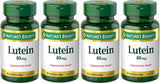 Nature's Bounty Lutein 40 mg: botella de cápsulas, apoyo a la salud ocular.