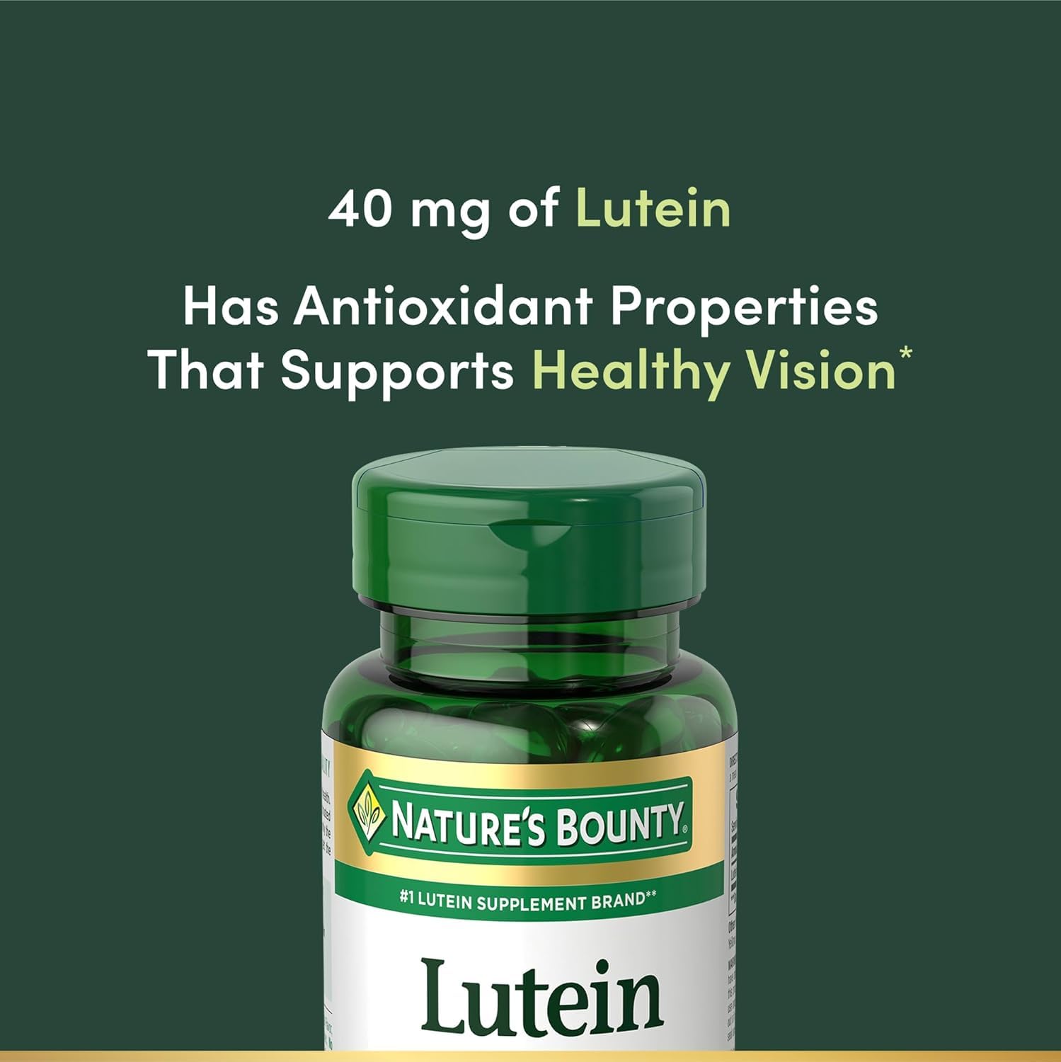 Nature's Bounty Lutein 40 mg: pack de 4 cajas, rutina diaria de cuidado ocular.