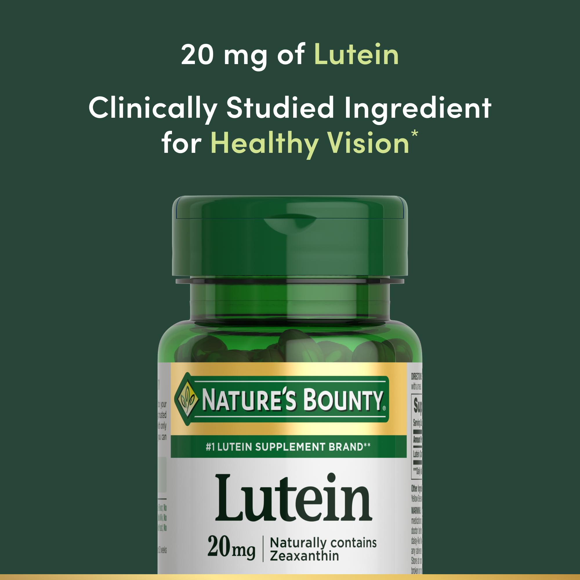 Nature's Bounty Lutein: softgels para cuidado visual diario