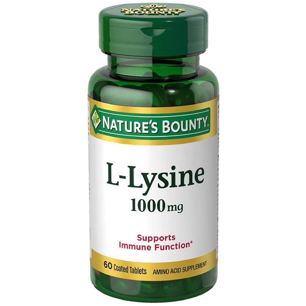 Nature's Bounty L-Lysine 1000 mg, envase de 60 tabletas, apoyo a tejidos e inmunidad