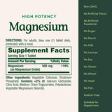 Nature's Bounty Magnesio 500mg, pack doble para comodidad en casa.