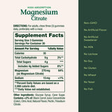 Nature's Bounty Magnesium Citrate Gummies botella translúcida muestra las gomitas.