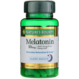 Nature's Bounty Melatonina 10 mg, botella frontal, apoyo al sueño nocturno suave.
