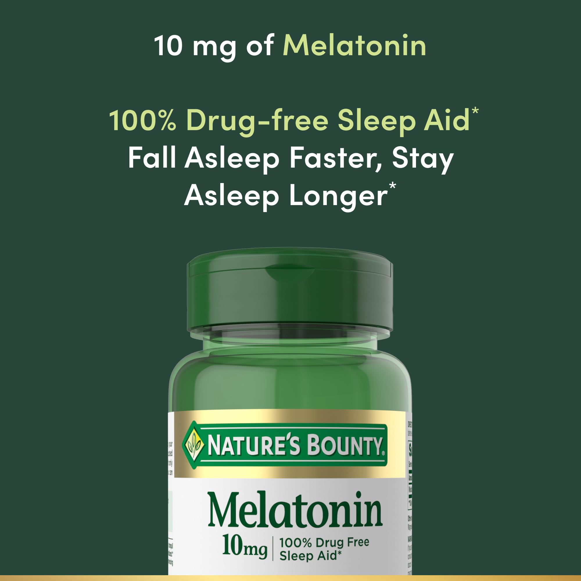 Nature's Bounty Melatonina: cápsulas de 10 mg para dormir de forma natural