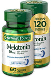 Nature's Bounty Melatonina: botella de cápsulas de 10 mg para apoyar relajación nocturna