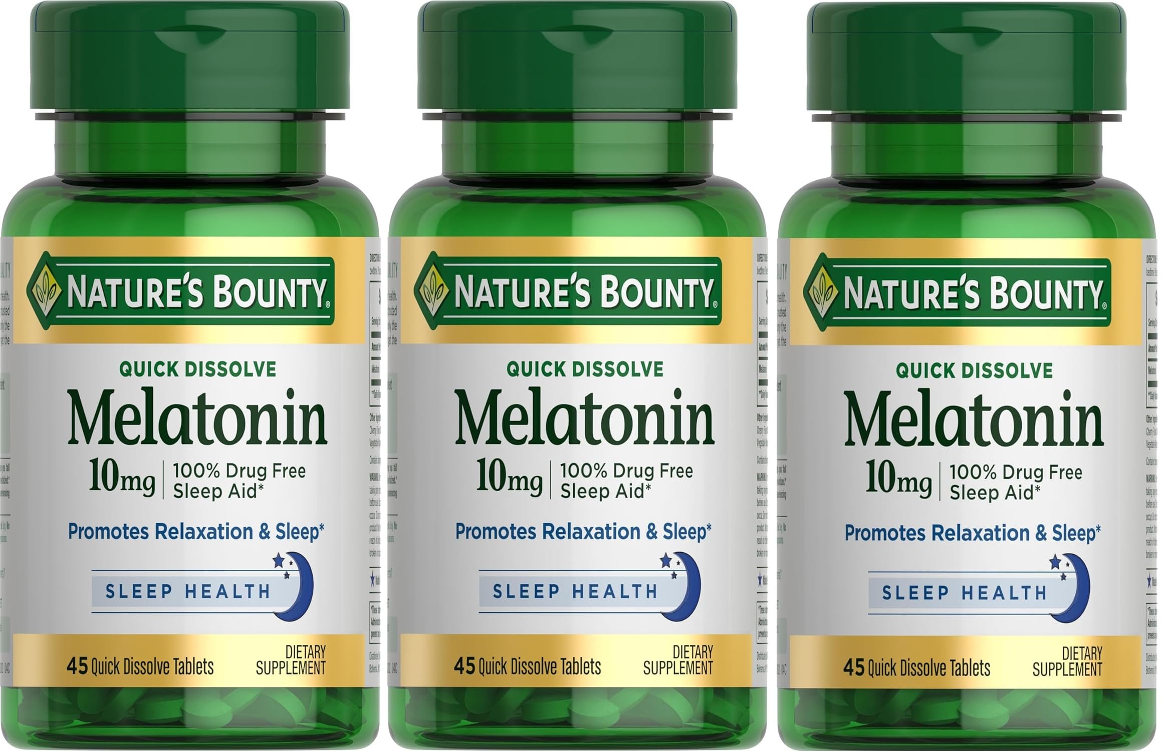 Nature's Bounty Melatonina disolución rápida, tabletas con sabor a cereza para dormir cómodo