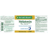 Nature's Bounty Melatonina etiqueta y diseño, opción vegetariana para dormir mejor