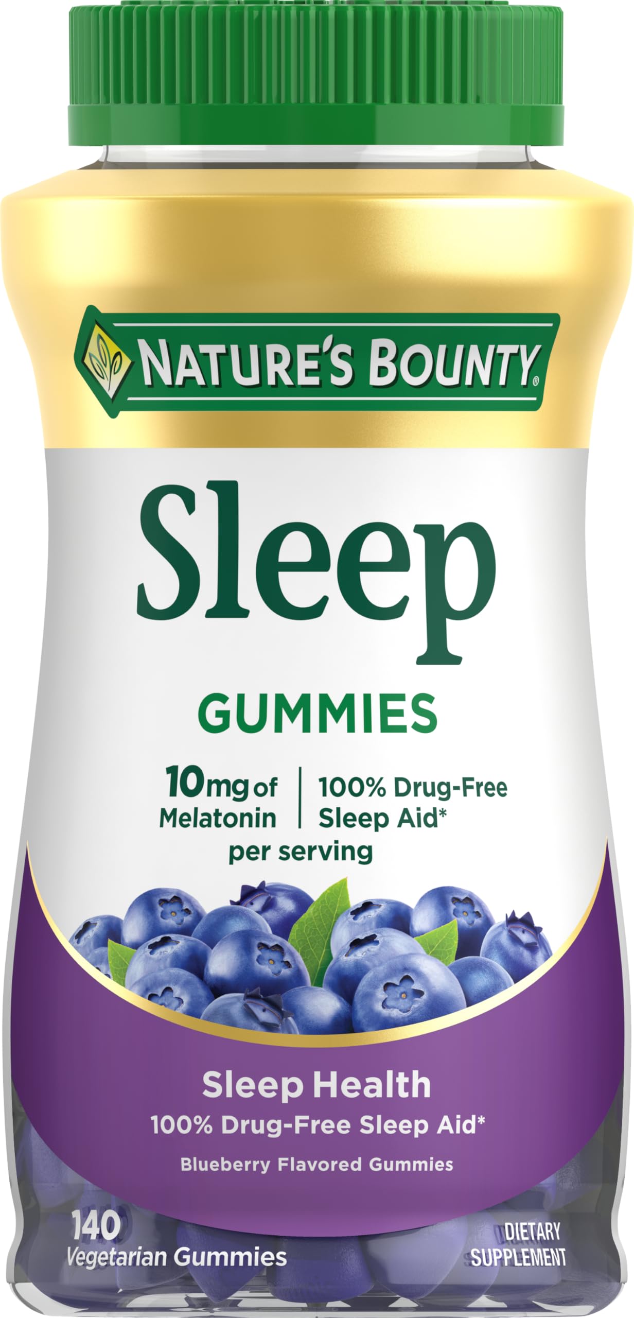Nature's Bounty melatonina gomitas botella promueve descanso más tranquilo