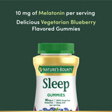 Nature's Bounty melatonina gomitas etiqueta clara para dosis nocturnas