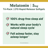 Nature's Bounty Melatonina: pack de tres envases para descanso sostenido