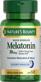 Nature's Bounty Melatonina-tabletas disolución rápida para sueño suave y relajado