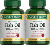 Nature's Bounty Omega-3 1000 mg, botella de cápsulas recubiertas para uso diario