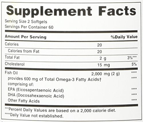 Nature's Bounty Omega-3 1000 mg, uso diario fácil de incorporar a la dieta