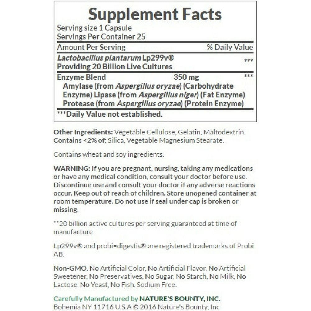 Nature's Bounty Probiotic GX caja pack3, ideal para confort estomacal