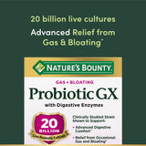 Nature's Bounty Probiotic GX cápsulas para una digestión suave.