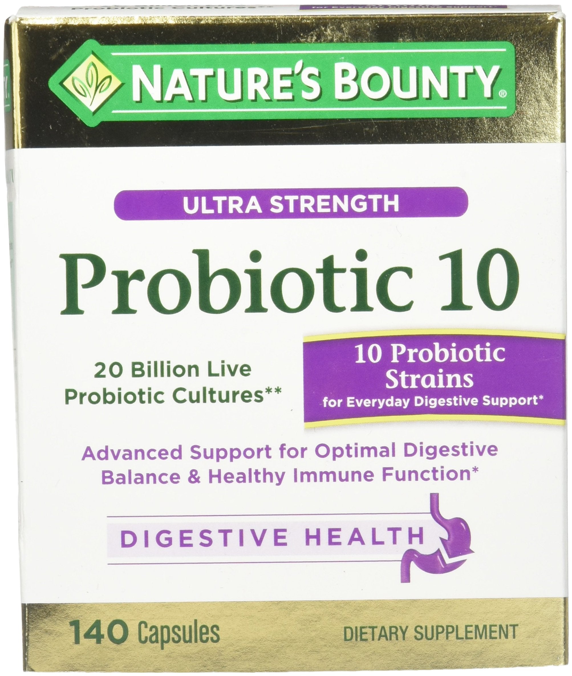 Nature's Bounty frasco de cápsulas para apoyo digestivo diario