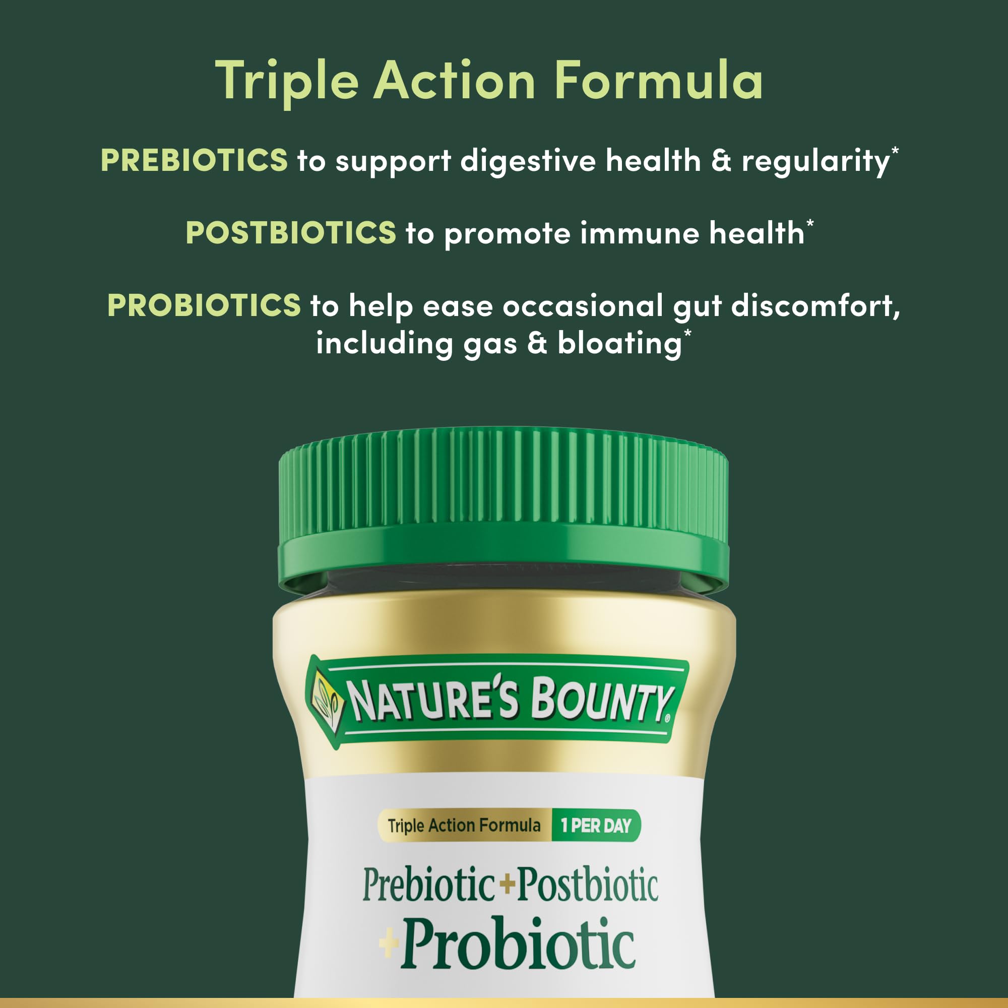 Nature's Bounty probióticos fáciles de tomar en una gomita diaria.