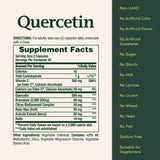 Nature's Bounty Quercetina: cápsulas aptas para veganos y libres de gluten y lácteos.