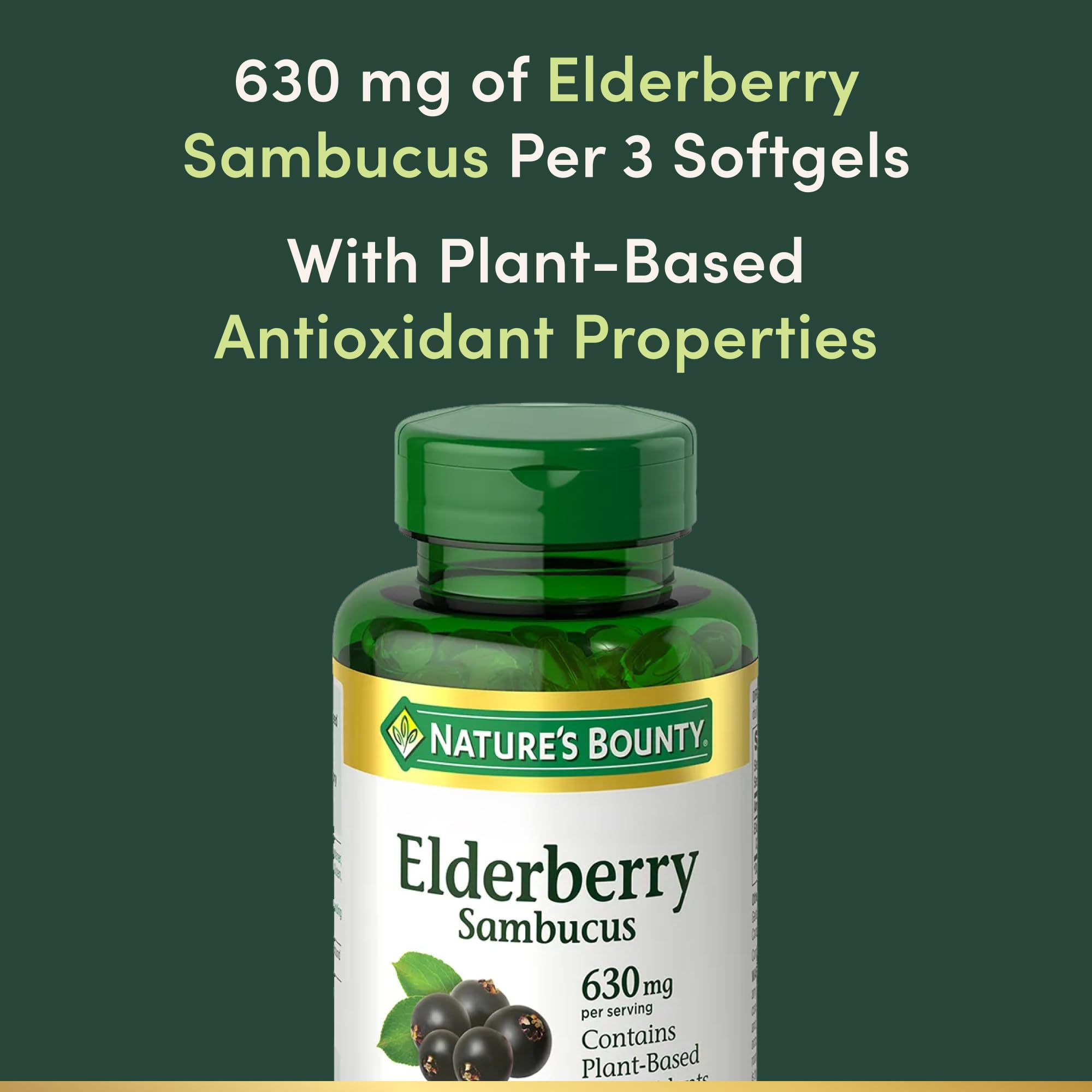 Nature's Bounty Sambucus concentrado de saúco para antioxidantes