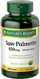 Nature's Bounty Saw Palmetto, cápsulas en dos botes, forma sencilla de incorporar a la rutina