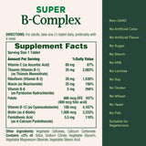 Nature's Bounty Super B-Complejo, botella abierta, fácil de tomar diariamente