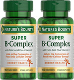 Nature's Bounty Super B-Complejo, botella frontal, apoyo al metabolismo energético