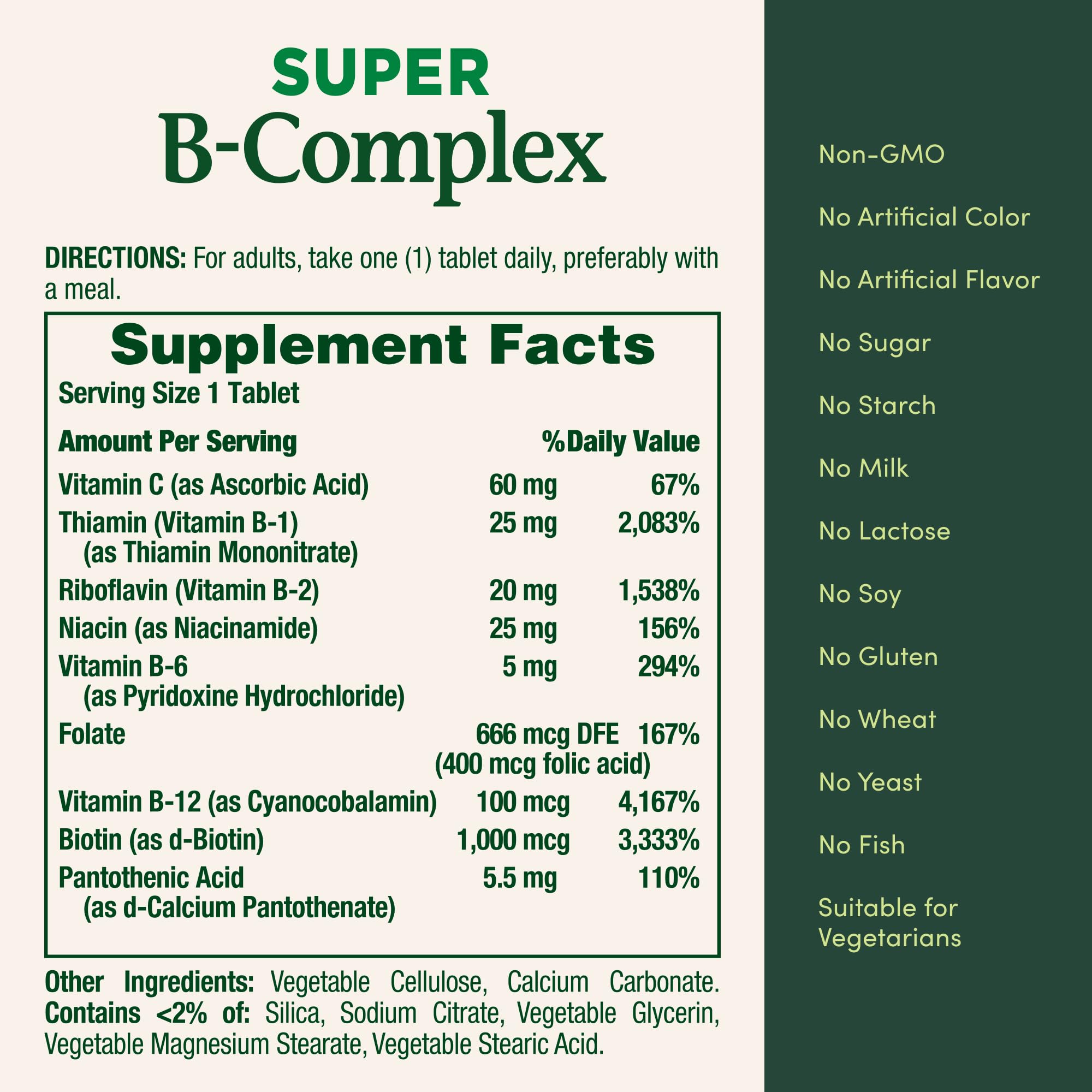 Nature's Bounty Super B, imagen de etiqueta, estilo de vida activo