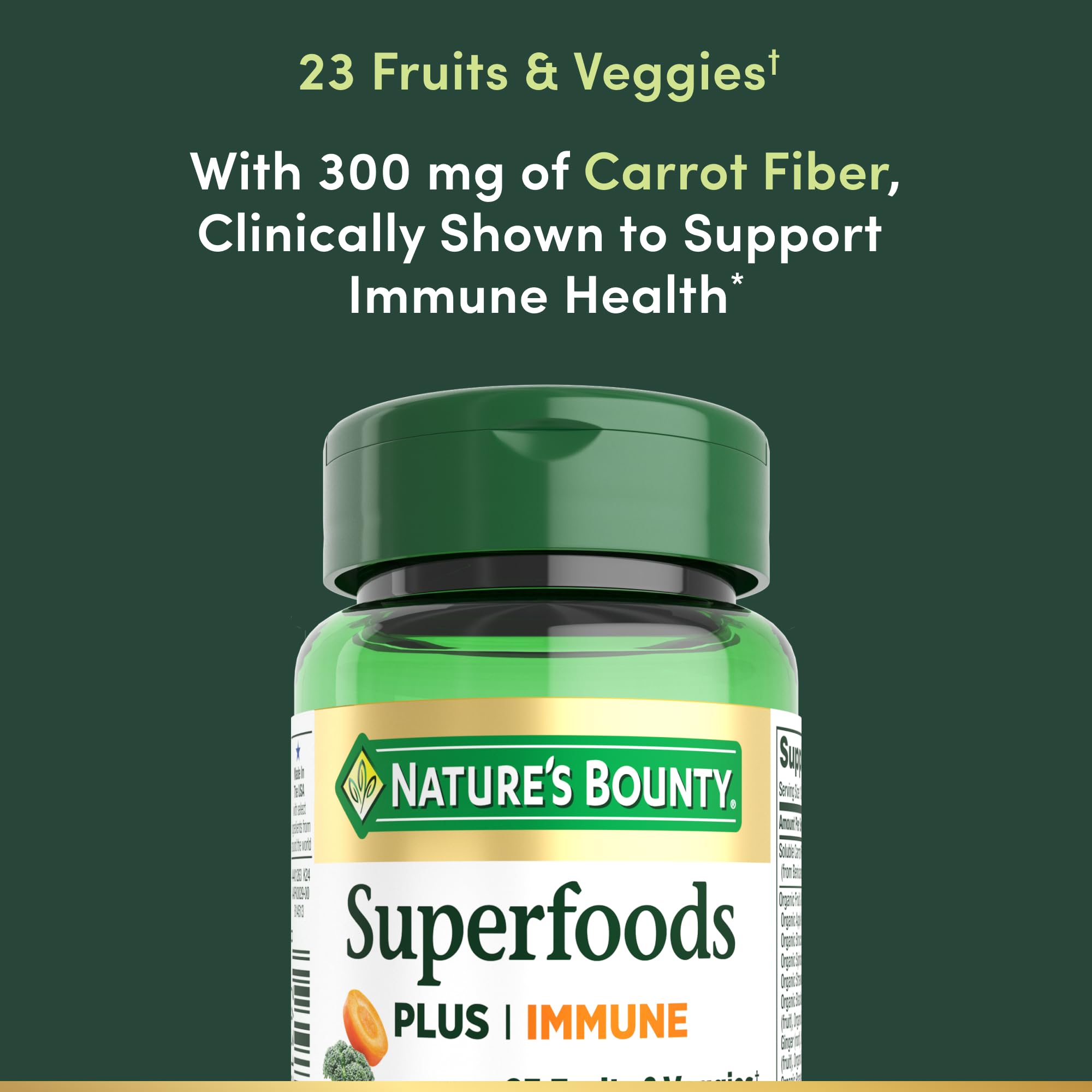 Nature's Bounty Superfoods Fibra Zanahoria: fibra superfood para apoyo inmunitario