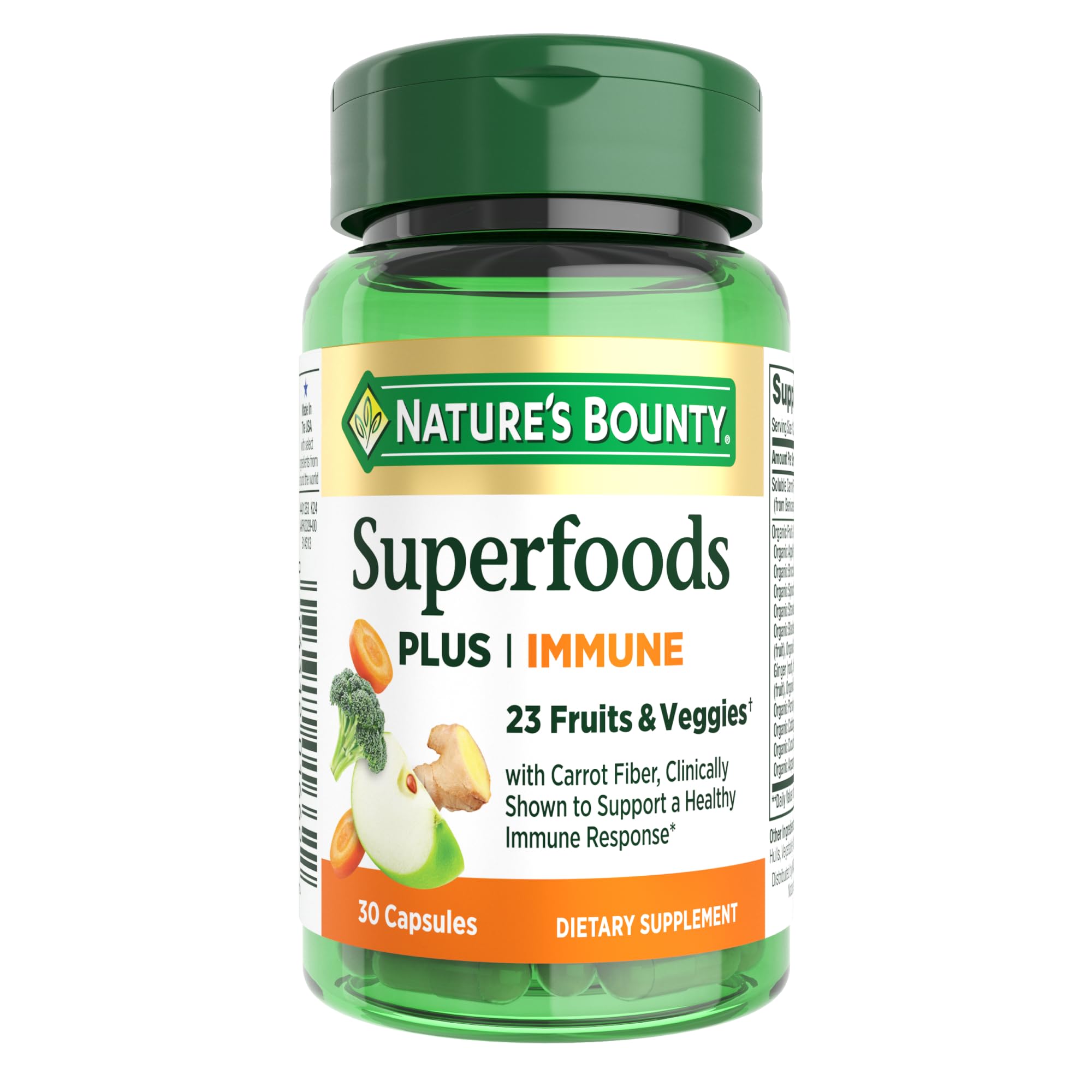 Nature's Bounty Superfoods Inmunidad cápsula: soporte diario para la salud inmunitaria
