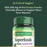 Nature's Bounty Sharp Mind: 23 frutas y verduras en polvo para nutrición